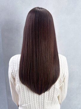 美髪おくれ毛韓国前髪カットヘアロング_ba550451