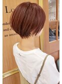 大人可愛い20代30代40代黒髪前下がりショートボブ丸みショート◎