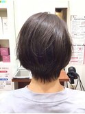 30代40代♪大人かわいい小顔ショート☆黒髪暗髪透明感カラー