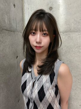 アスター 天神大名店(Aster) ココアブラウン/ミディアムヘア/暗めカラー/ベージュカラー