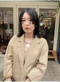 小顔見えする姫カット×フェイスレイヤー
