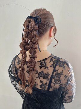 編みおろしアレンジ