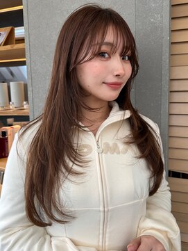韓国レイヤーカット/ハッシュレイヤー/艶髪カラー