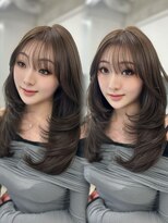 アイシー 表参道(ICY)&nbsp;ブリーチなしカラー◇オリーブグレージュ◇ミディアムレイヤー