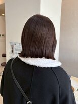 シュプール(SPUR)&nbsp;小顔大人可愛い外ハネ透明感マロンブラウンミディ20代30代40代