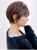 say.ショートボブひし形ショートオリーブグレーアッシュブランド