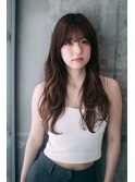 重め ローレイヤー/ニュアンスカール/上品/ゆる巻きロング