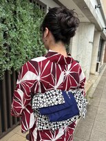 ラフテル(RAFTEL)&nbsp;大人可愛い浴衣×ゆるシニヨンアレンジ