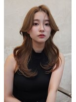 アンジェリカラボ 梅田店(ANGELICA LABO)&nbsp;レイヤーカット×くびれ韓国ヘア×顔まわり×髪質改善【川又】
