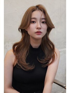アンジェリカラボ 梅田店(ANGELICA LABO) レイヤーカット×くびれ韓国ヘア×顔まわり×髪質改善【川又】