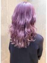 デイズ(days)&nbsp;ピンクバイオレットカラーロングデザインカラー無造作カール