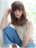 シフォンショコラ銀座大人可愛いひし形フェミニンパーマボブ