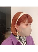 大人気♪オレンジベージュ×ボブ☆