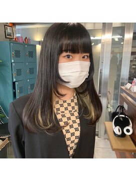 ギフトサニーサイド(gift sunny side) インナーカラー×姫カット