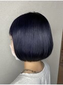 【色落ち100点】ダークネイビーブルーボブ
