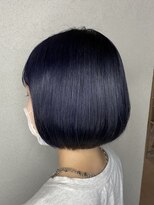 アンプヘアー 桂店(unpeu hair) 【色落ち100点】ダークネイビーブルーボブ