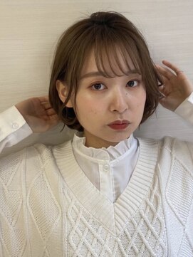 ルルディ バイ アフロディーテ銀座(luludi by APHRODITE) 黒髪/グレーベージュ/レイヤーロング/前髪パーマ/銀座