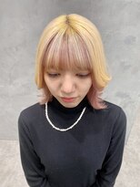 ヘアサロン ドット トウキョウ カラー 町田店(hair salon dot. tokyo color) マチルダボブ/ピンクベージュ/インナーグレージュ/ウルフ/前髪