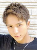 [王道]フェザーパーマ×スパイキーショート/ブルーブラック/原宿