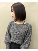 【jjeno】髪質改善ストレート×前下がり切りっぱなしボブ