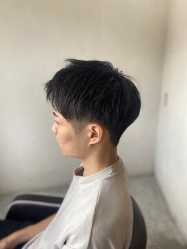 メンズカット バイ ソイクフ(メンズカット by SOY-KUFU) MEN'SHAIRアッシュブラックベリーショートダークアッシュ