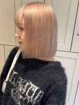 ベレーザ 渋谷(BELEZA)&nbsp;7278ミルクティーアッシュハイトーンカラー韓国切りっぱなしボブ