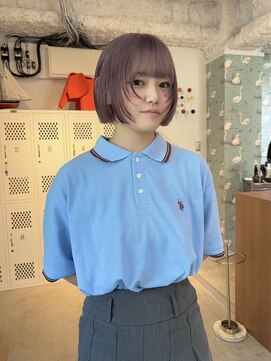 スリー(three) lavender greige × bob