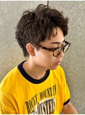 アップバンクメンズショートニュアンスパーマショートスタイル