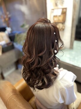 タクミ(Takumi) 編み込みパールダウン