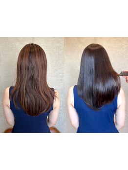 【超高濃度水素ケアストレート】や【縮毛矯正】で今までにないほどの艶サラな仕上がりに♪