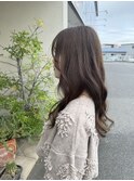 透明感カラー×マットベージュ