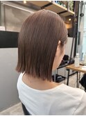 【GEEKS渋谷】切りっぱなしボブ/外はねボブ/ベージュ/春カラー
