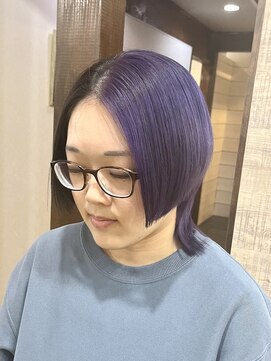 ララ(LALA) ツートーンデザインパープルブラック