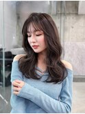 美髪韓国レイヤーイメチェン似合わせ小顔シースルーワイドバング