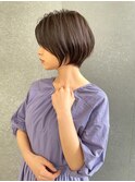 イメチェンショート外ハネボブ美髪ブルーブラックワイドバング