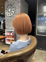 ルミ 上大岡店(Lumi)&nbsp;ダブルカラー重めボブ/韓国風ボブ／コーラルオレンジ