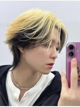 色落ちなしホワイトブロンドアウターカラー