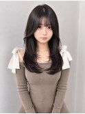 レイヤーカット/グレージュ