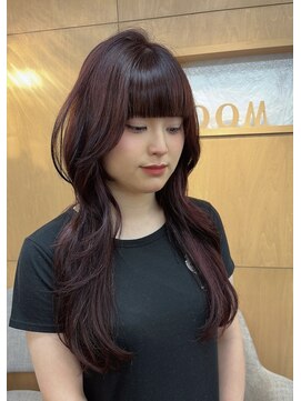 ヘアースペースブルーム プリュス 石橋店(HAIR SPACE BLOOM plus) ピンクブラウン/艶髪/レイヤーカット/韓国ヘア