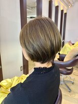 ヘアアーク(HAIR arc)&nbsp;ショートボブ#くびれ#顎ラインボブ#ひし形#大人かわいい丸みボブ