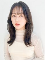 ビーチ(BEACH)&nbsp;★前髪あり韓国レイヤーミルクブラウンくびれヘアダークパープル