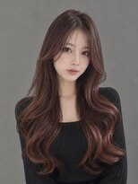 サムシング(Something.)&nbsp;韓国風くびれロング/チョコブラウン