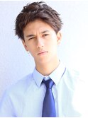アップバング クセ毛ショート