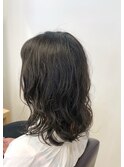 ミディアム×ゆるウェーブパーマ