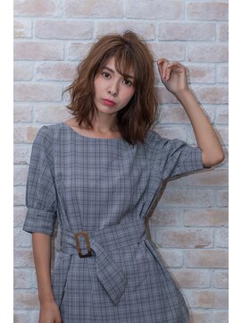 キャメル ヘアーデザイン(Camel hairdesign) グレージュカラー×大人ミディ ニュアンスパーマ×ボブパーマ