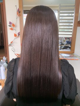 シェリールアミー(Cherir Amie) ローズピンク×髪質改善ブライラルストレート