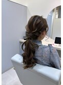 結婚式お呼ばれヘア  ポニーテール