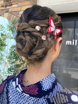 ミル(1001 mille)&nbsp;浴衣ヘアセット/浴衣ヘアアレンジ/浴衣着付け/花火着付け