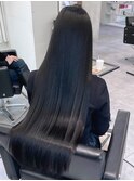 艶髪ストレートロングレイヤーミディアム韓国ヘア心斎橋