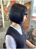 ミニボブ×透明感カラー